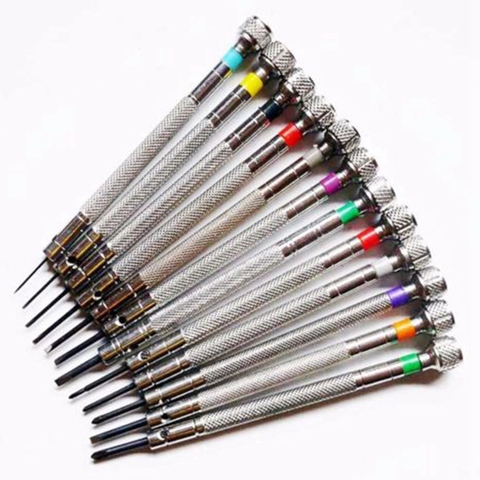 0.6Mm-2.0Mm 13Pcs New Watchmakers Screwdrivers Set Watch Glasses Flat Blade Assort Slotted Flat Screwdrivers Set, Jewellers Wa ► Photo 1/6