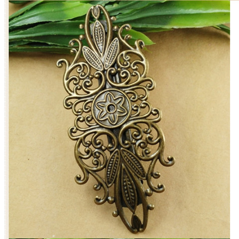 Woman Antique bronze French Hair Barrettes Fashion filigree flower Hair Clips metal Hairpin Hair Jewelry Accessories ► Photo 1/2
