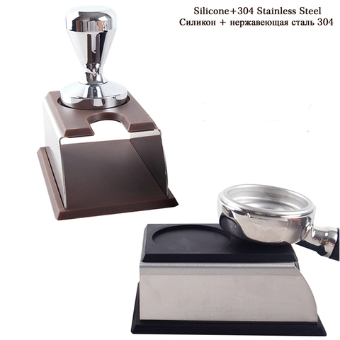 Stainless Steel Silicone Espresso Coffee Tamper Stand Barista Tool Tamping Holder Rack Shelf Coffee Machine Tool ► Photo 1/6