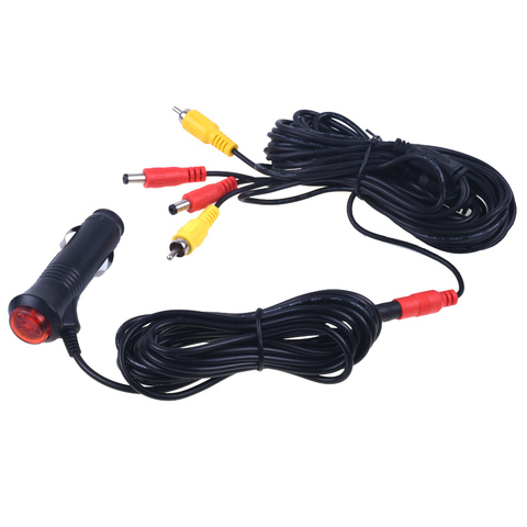 7 Meters +3M RCA Video Power Cable For Rearview Camera Connect Car Monitor to Car Cigarette Lighter Adapter ► Photo 1/3