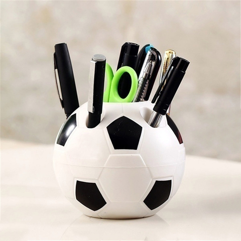 Soccer Shape Tool Supplies Pen Pencil Holder Football Shape Toothbrush Holder Desktop Rack Table Home Decoration Student Gifts ► Photo 1/6