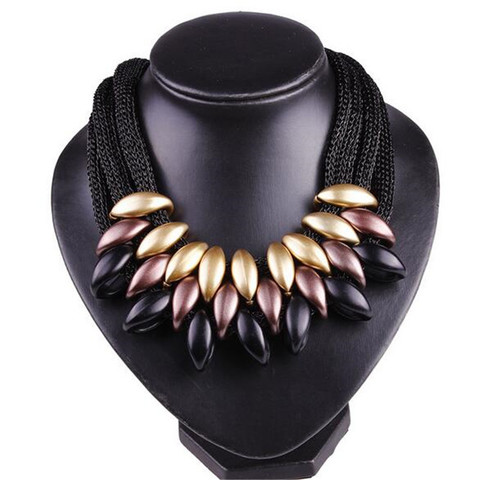 Fashion Charm Statement Necklaces Pendants Vintage Choker Collar Ethnic Black Gold 2022 New Maxi Pendants necklace women jewelry ► Photo 1/6