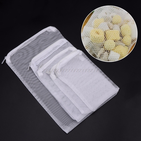 5 Pcs/Set Aquarium Filter Bag Fish Tank Mesh Bag Zipper Net Pond For Bio Ball Active Carbon Isolation Storage 5 Sizes J09 19 ► Photo 1/5