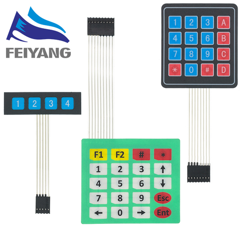 1*4 4*4 4*5 Matrix Array/Matrix Keyboard 16 Key Membrane Switch Keypad for arduino 1x4 4x4 4x5 ► Photo 1/6