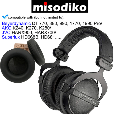 misodiko Replacement Earpads Ear Pads Cushions for AKG K240 K270 K280, Beyerdynamic DT770 DT880 DT990, Sennheiser HD215, Hifiman ► Photo 1/1