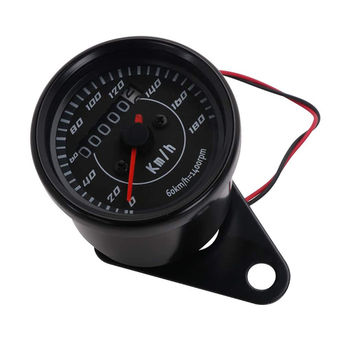 Universal Motorcycle Speedometer Double Color LED Light Odometer Speed Meter Gauge Mile For Cafe Racer Motorbike ► Photo 1/6