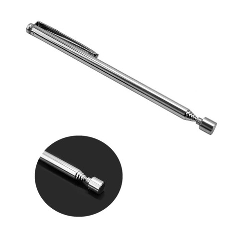 Mini Portable Telescopic Magnet Magnetic Pen Pick Up Nuts and Bolts Promotion Handheld Tools Adjustable Length Silver Tone 1PC  ► Photo 1/4