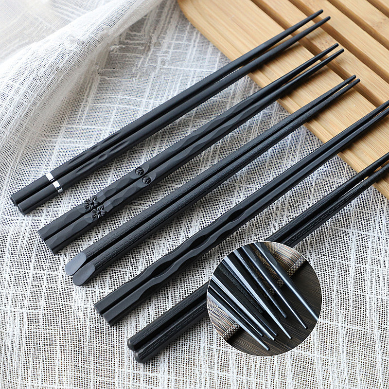 1 Pair Reusable Chopsticks Metal Korean Chinese Stainless Steel Chop Sticks Gift 