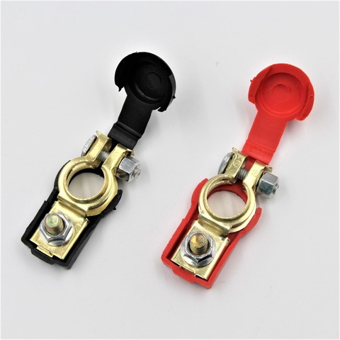 Auto Car Battery Terminal Connector Battery 1 Pair Quick Release Battery Terminals Clamps Cap Clips Copper For Car Truck Caravan ► Photo 1/6