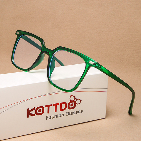 KOTTDO Classic Green Square  Anti-blue Light Eye Glasses Frames for Men Vintage Plastic Eye Glasses Frames for Women ► Photo 1/6