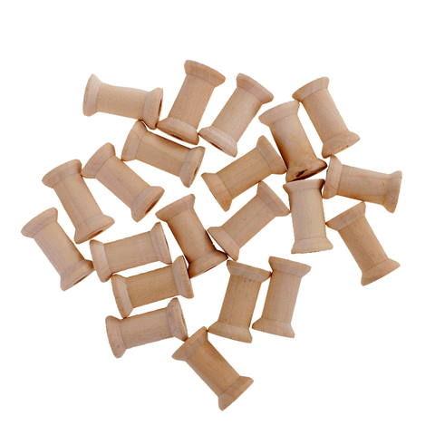 10pcs Wooden Empty Sewing Bobbins Spools Sewing Thread Ribbon