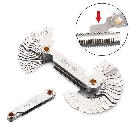 Hot 55/60 Degree Metric Inch Thread Plug Gauge Gear Tooth Screw Pitch Gauges Measurement Carbon Steel Lathe Combination Tools ► Photo 1/6