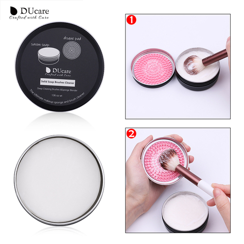 DUcare 1PCS Makeup Brush Cleaner Soap Cleaning Washing Brush Silicone Pad Mat Box Make Up Cosmetic Tools ► Photo 1/6