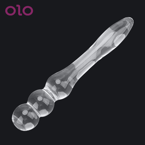 OLO Anal Plug Anus Backyard Stopper Glass Beads Anal Plug Dildo Butt Plug Butt Stimulation Sex Toys for Men Women ► Photo 1/6