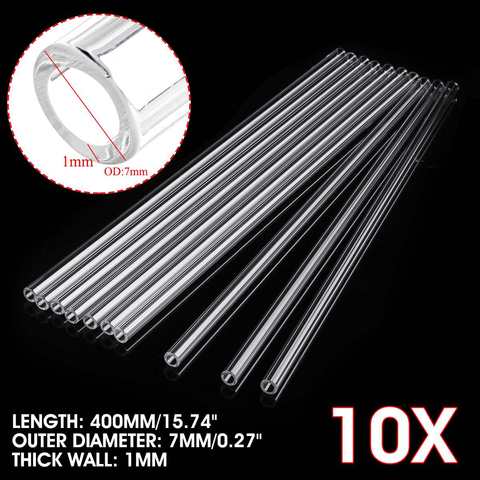 KICUTE 10pcs 400mm OD 7mm 1mm Thick Wall Borosilicate Glass Blowing Tube School Lab Use Stiring Stirrer Laboratory Glass Buret ► Photo 1/6