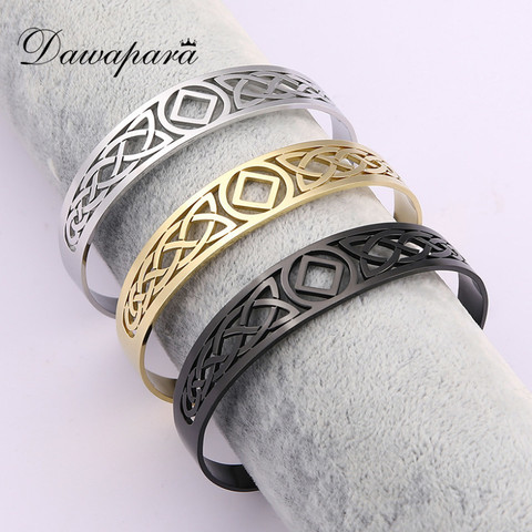 Dawapara Runes Letters Stainless Steel Bracelet Wicca Blessings From Ancient Gods Viking Runic Amulet Bangles Golden/black ► Photo 1/6