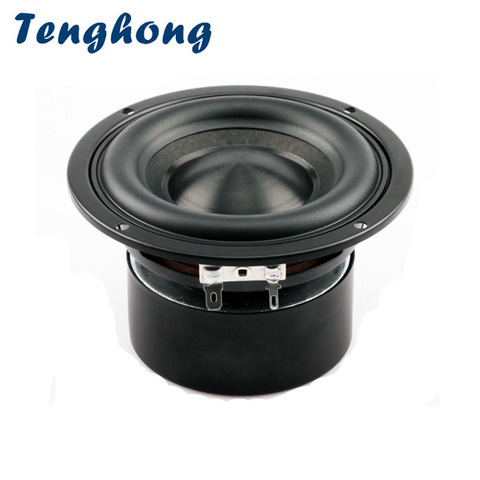 Tenghong 1PCS Ceramic Cap 4 inch Subwoofer Speaker 116mm Unit 50W Black Diamond Alumina Cap Woofer LoudSpeaker Desktop Deep Bass ► Photo 1/6