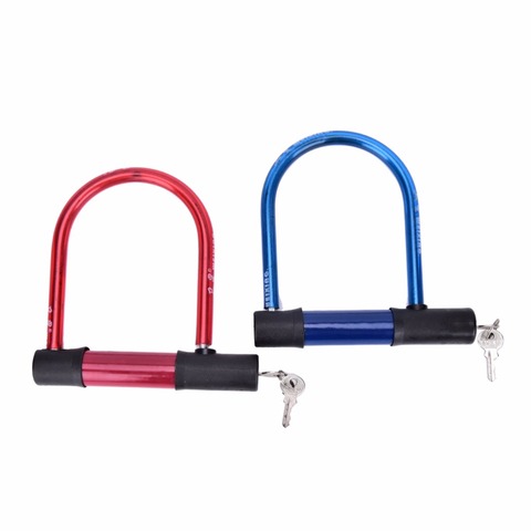 1 PCS U Lock Bicycle Bike Motorcycle Cycling Scooter Security Steel Chain with 2 Keys ► Photo 1/6