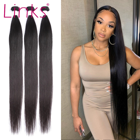 Links 8- 40 Inch Brazilian Hair Weave Bundles 1/3/4 Straight Bundles  Natural Color 28 30 32 34 Inch Bundles Remy Hair Extensions - Price history  & Review | AliExpress Seller - Links Official Store 
