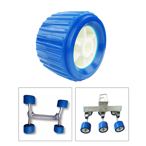 Heavy Duty Boat Trailer Ribbed Wobble Roller Inflatable Ribbed Wobble Replacement Kit Loader Trailer Hardware Accessories Blue ► Photo 1/6