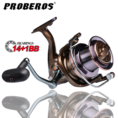 PRO BEROS 14+1BB Spinning Reel 26-30KG Drag Carp Fishing Reel Front and Rear Drag System Freshwater Spinning Reels ► Photo 1/6