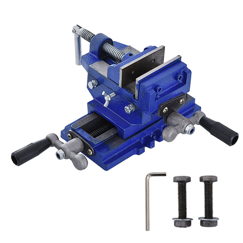 Two-Way Movement Bench Drill Operating Platform Flat Tongs Precision Bench Vise Clamp Tool Heavy Duty Cast Iron Plain Vice ► Photo 1/6