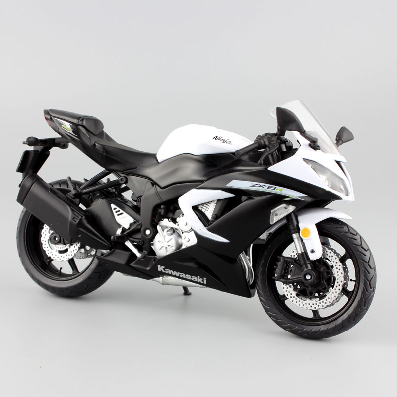 1/12 Scale kids Kawasaki Ninja ZX-6R ZX6R bike race Motorcycle diecast toy model 