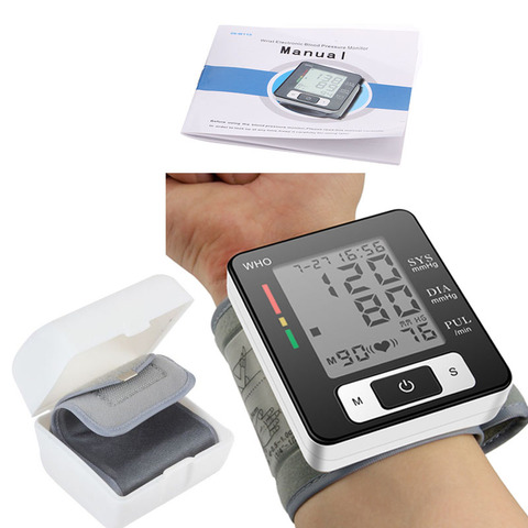 automatic smart Cuff Wrist Sphygmomanometer Blood Presure Meter Monitor Heart Rate Pulse Portable Tonometer  mercury BP machine ► Photo 1/6