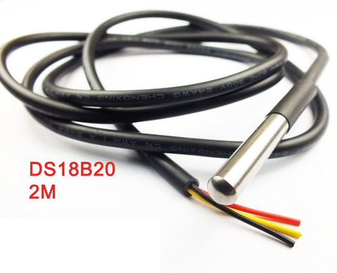 DS18B20 2M Temperature Sensor Stainless Steel Package Waterproof DS18b20 Temperature Probe Sensor 18B20 For Arduino Hall sensors ► Photo 1/4