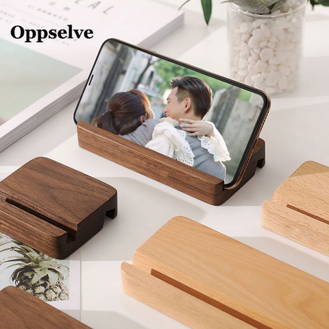 Universal Wooden Phone Holder for iPhone 11 Pro Max X XS Mobile Phone Bracket For Samsung S10 9 Tablet Stand Desk Phone Support ► Photo 1/6