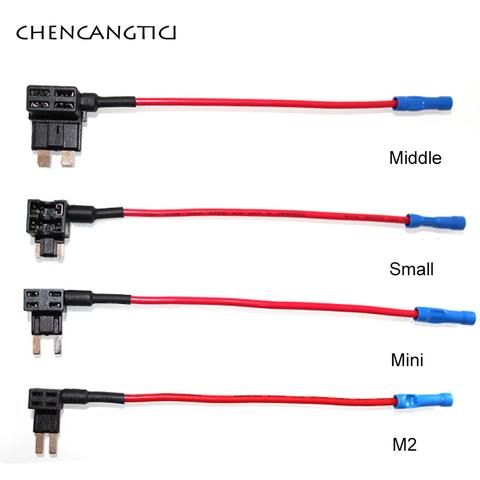 1 set 12V Fuse Holder Add-a-circuit TAP Adapter Micro Mini Standard Ford ATM APM Blade Auto Fuse With Blade Car Fuse Holder ► Photo 1/1