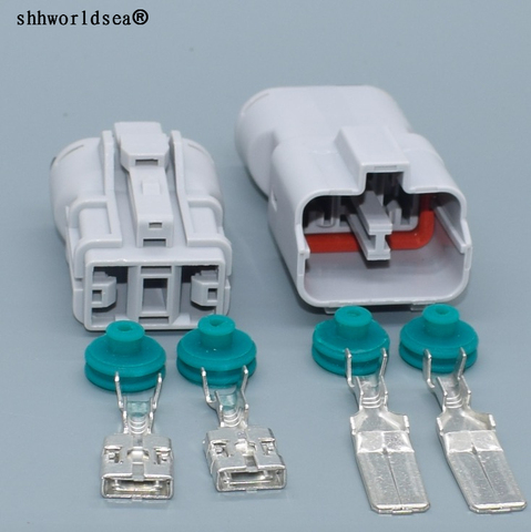 shhworldsea 2 Pin 9.5MM Gray High Current Plug Connector Car Plugs with Terminal Tram Harness Connector DJ70253A-9.5-11-21 ► Photo 1/5