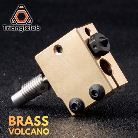 Trianglelab Brass Volcano Heater Block Hardened Steel Volcano Nozzles Titanium Alloy Heat Break High Temperature Kit PT100 ► Photo 1/6