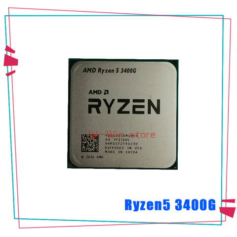 AMD Ryzen 5 3400G R5 3400G 3.7 GHz Quad-Core Eight-Thread 65W CPU Processor YD3400C5M4MFH Socket AM4 ► Photo 1/1