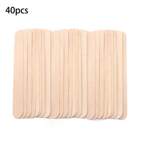 10/40pcs Disposable Wooden Waxing Wax Spatulas Spatula Tongue Depressor Hair Removal Stick Wax Medical Stick Beauty Health ► Photo 1/6