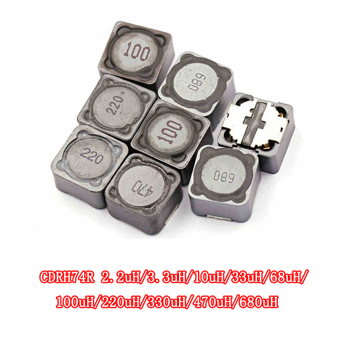 5PCS CDRH74R Inductance Wire Wound Chip Shielded Inductor 2.2/3.3/4.7/10/22/33/47/68/100/220/330/uh 7*7*4mm SMD Power Inducto ► Photo 1/6