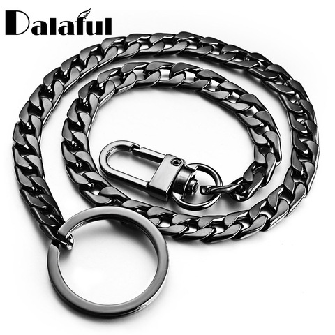 40cm Key Chains Metal Wallet Belt Chain Trousers Hipster Pants Hip Hop Rock Punk Street Keyring Anti-lost Keychain Men K404 ► Photo 1/6