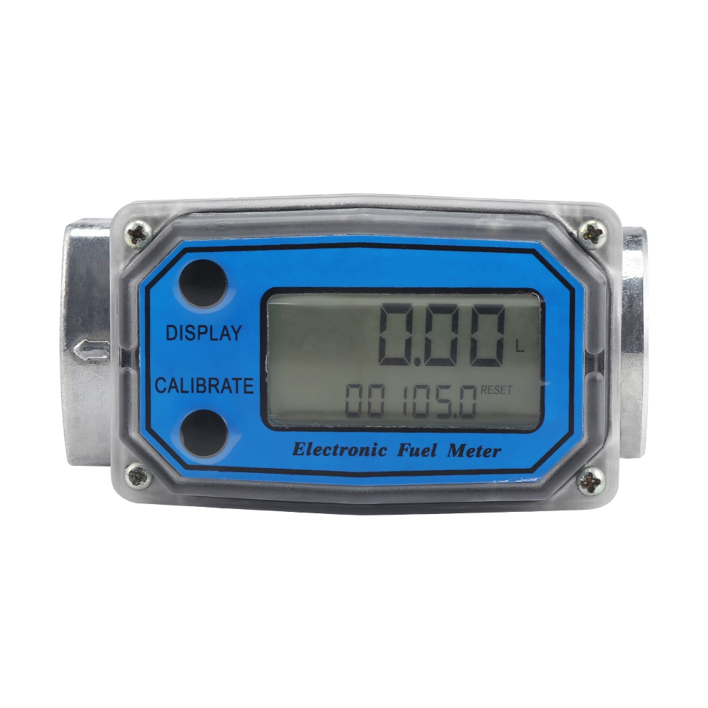 Digital LCD Flow Meter Oil Fuel Flow Tester for Refueling Gun 