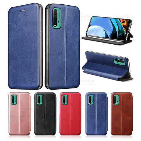 redmi 9t Case Leather Magnetic Flip phone Covers On for Xiaomi redmi 9t 9t redmy redme9t t9 red mi 9t stand wallet Cover fundas ► Photo 1/6