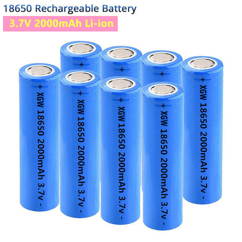 New 18650 Lithium Rechargeable Battery 3.7V 2000mAh Flashlight LI-Ion Batteries ► Photo 1/6