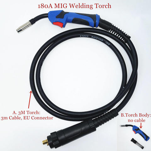 180A MIG Welding Torch 15AK Torch MAG Gun Air-Cooled Euro Style MB 15AK MIG Torch ► Photo 1/6