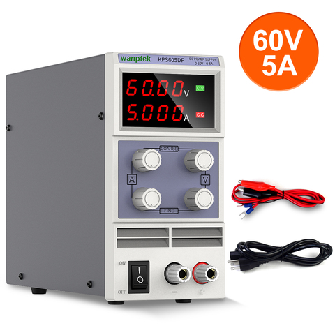 Laboratory Stabilizer DC Power Supply Adjustable 60V 5A Voltage Regulator Switching Variable Bench Source 30V 10A wanptek DIY ► Photo 1/6