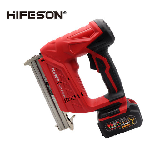 HIFESON Wireless Electric 1022J  Nail Guns 1500/3000MA Nailer Stapler Tools for Furniture Frame Carpentry Wood working ► Photo 1/6
