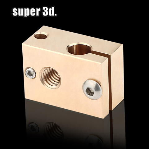 3d printer parts V6  PT100  Brass Heater Block High Temperature  For E3D J-head Hotend 3D Printer V6 M6 Nozzles /titan Extruder ► Photo 1/6