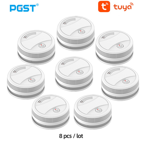 PGST PA443 WiFi Smoke Detector Alarm System Smokehouse Firefighters for Home Fire Protection Tuya Smart Life ► Photo 1/6