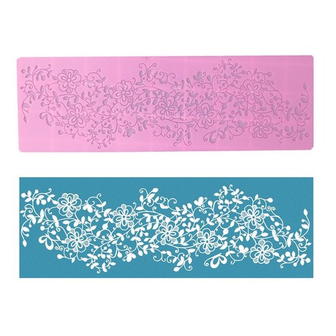 Flower Lace Mat Silicone Mold Silicone Lace Mold Sugar Craft Cake Brim Decoration Tool K796 ► Photo 1/4