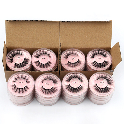 Eyelash Wholesale 4/20/50/100 Pcs 3D Mink Lashes Natural False Eyelashes Reusable Messy Fake Lashes In Bulk Cilios Makeup ► Photo 1/6