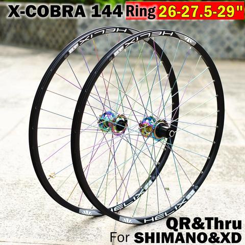 X-COBRA rim MTB Mountain Bicycle wheel set 26/27.5/29er inch 144 Ring QR Thru or QR Wheels hub 8 9 10 11S and XD 12Speed ► Photo 1/6