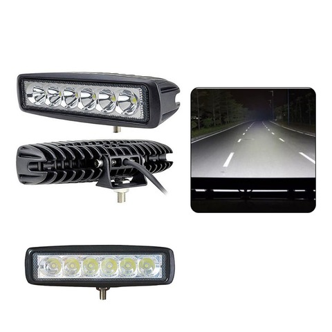 2022  car styling 18W Flood LED Light Work Bar Lamp Driving Fog Offroad SUV Car Boat Truck dfdf ► Photo 1/6