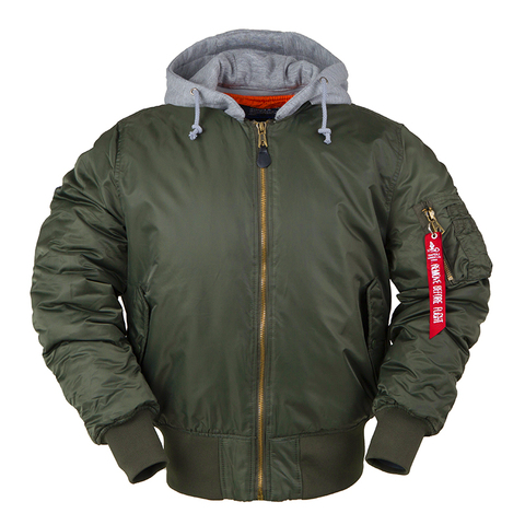 2022 aw winter bomber flight jacket MA-1 with hood streetwear clothes mens clothing hip hop baseball letterman oversized varsity ► Photo 1/6